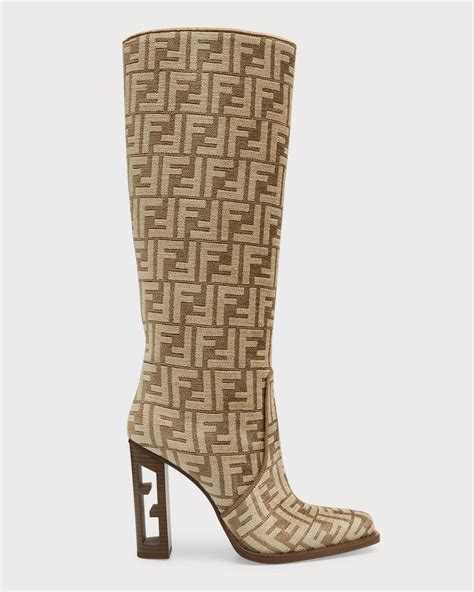 fendi vitello boots|fendi knee high heels.